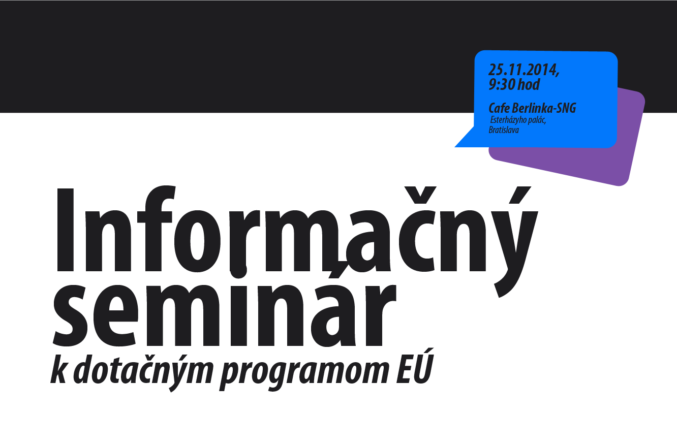 Informačný seminár k dotačným programom EÚ